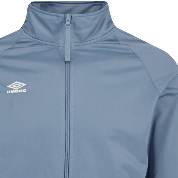 umbro mens retro 80s taped shoulder zip track jacket blue mirage