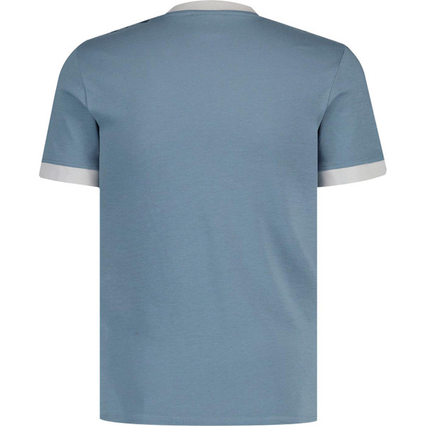 umbro mens retro 80s shoulder taped crew neck tshirt blue mirage