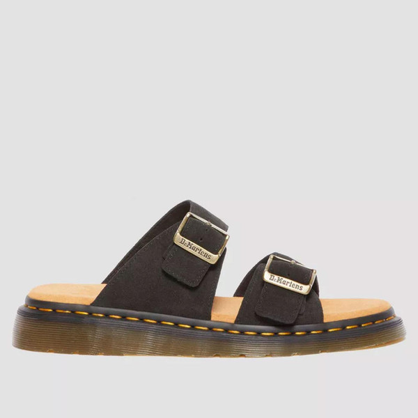 Dr Martens Mens Josef Suede Slide Sandals in Black 41082001