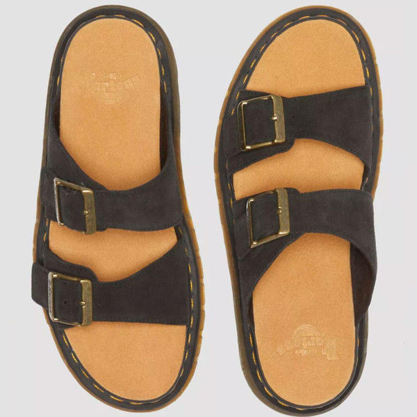 Dr Martens Mens Josef Suede Slide Sandals in Black 41082001