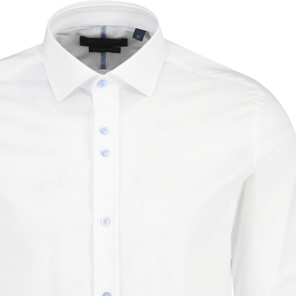 guide london mens contrast buttons long sleeve smart shirt white sky