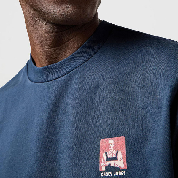 Wrangler Casey Jones Retro 1980s Graphic Print Tee in Rivet Navy 112362801