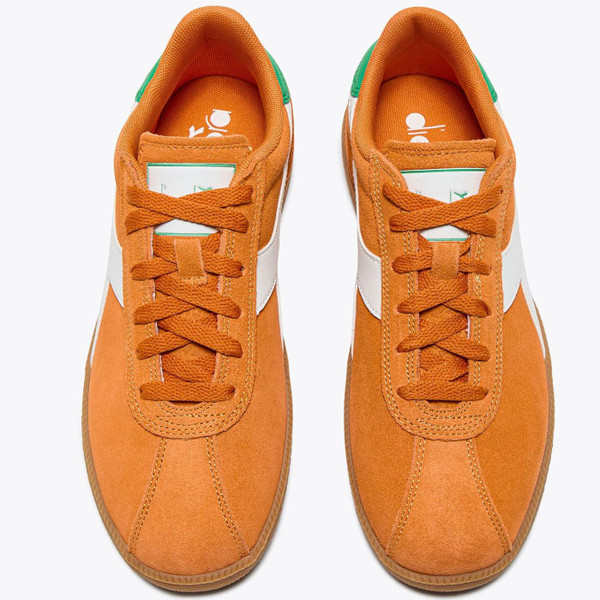 Diadora Tokyo Men's Retro 1980s Suede Trainers in Flame Orange 501 181247 40035