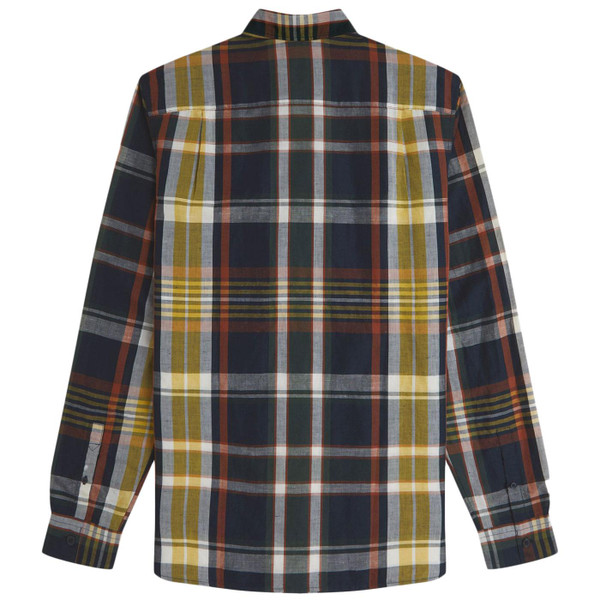Fred Perry Men's Mod Madras Check Long Sleeve Shirt in Navy M9625 608 
