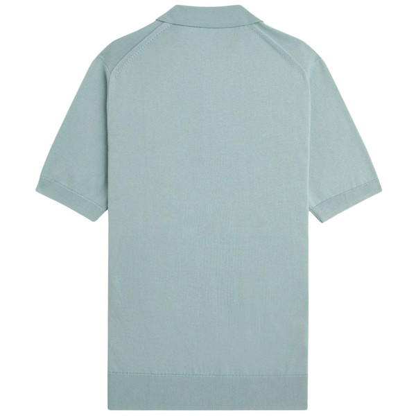Fred Perry Mod Knitted Polo Shirt in Silver Blue K9725 959