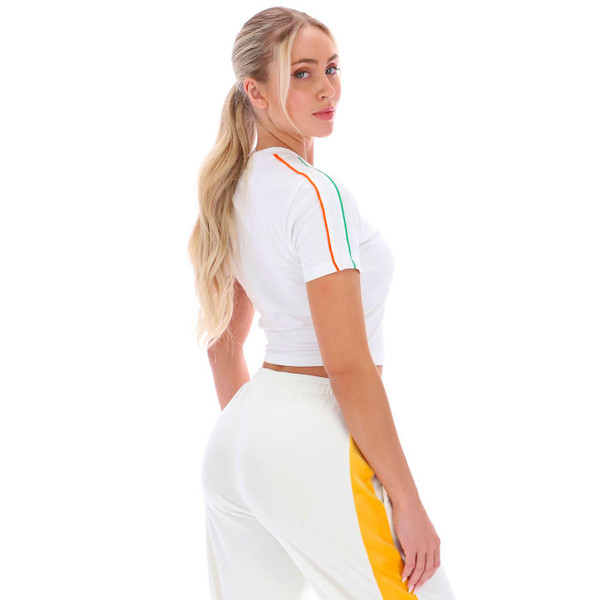 Sergio Tacchini Marta Martina Hingis Cropped T-Shirt in White STW12131 000