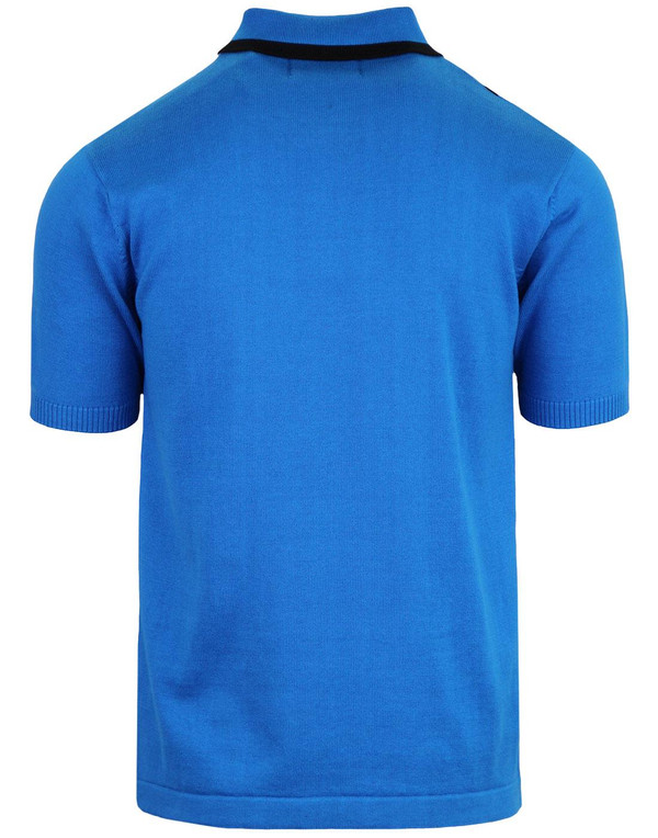 madcap england folklore mod stripe knit polo blue