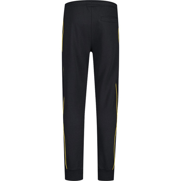 umbro mens retro 80s side piping detail panelled joggers black red gold