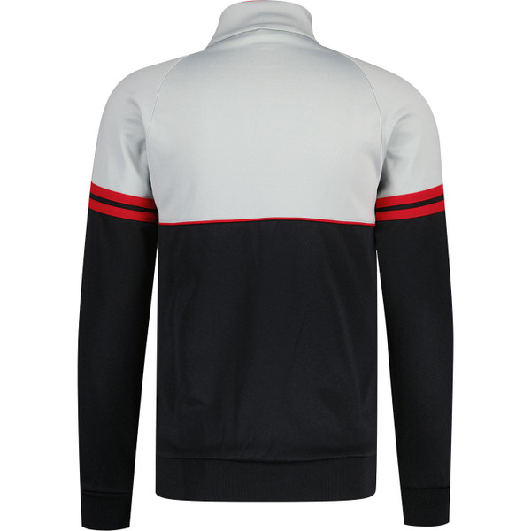 sergio tacchini mens orion retro 80s colour block zip track jacket high rise grey black