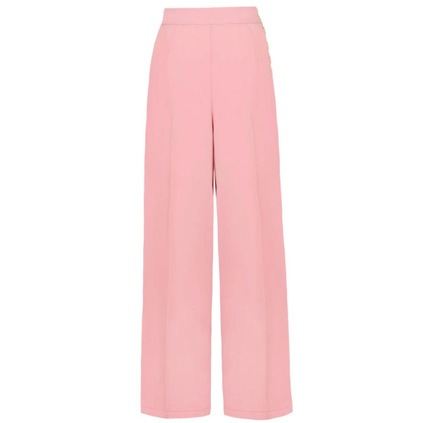 Hell Bunny Giselle Wide Leg Trousers in Pink H50381 