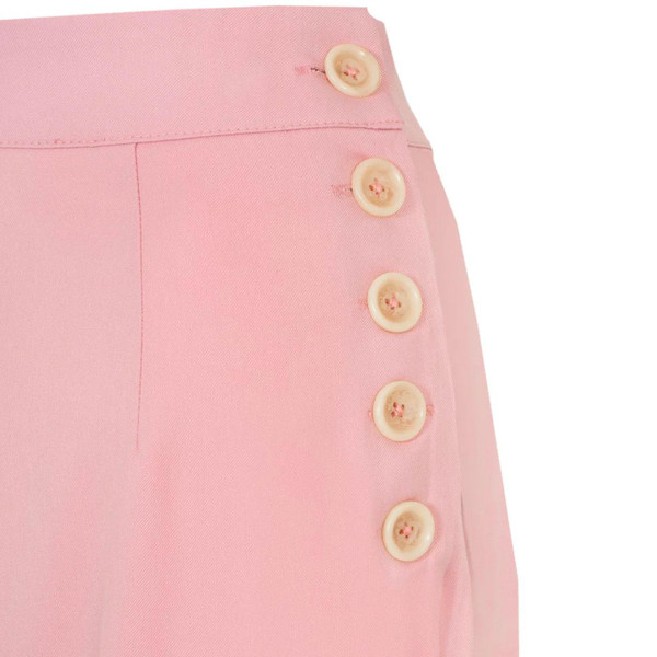 Hell Bunny Giselle Wide Leg Trousers in Pink H50381 