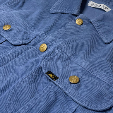 Lois Tejana Retro 70s Needle Cord Western Jacket in Light Blue