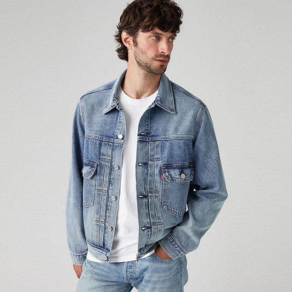 Levi's Men's Retro Type 2 Trucker Jacket in Blue Sky Selvedge A76320014