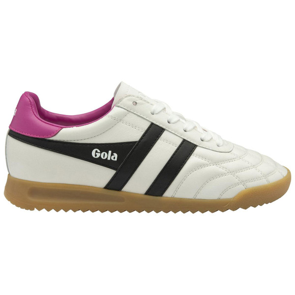 Gola Women's Stadium Retro 80s Trainers in White and Shocking Pink CLB410XB