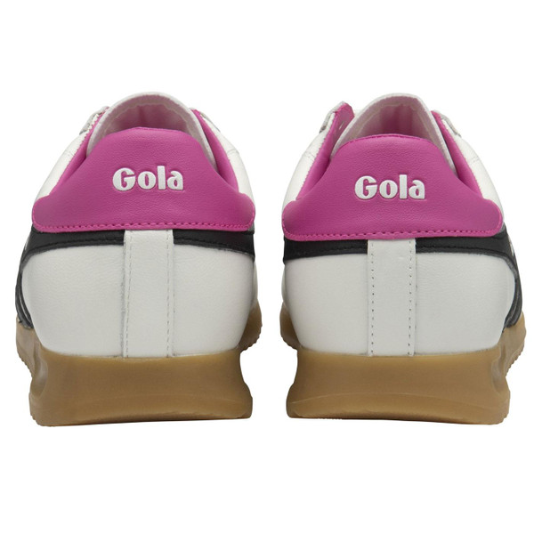 Gola Women's Stadium Retro 80s Trainers in White and Shocking Pink CLB410XB