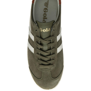 Gola Men's Medallist Trainers in Khaki and Orange CMB740NA