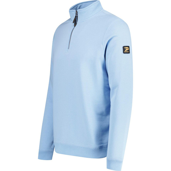 patrick footwear clothing mens harlem 80s quarter zip loopback sweatshirt sky blue