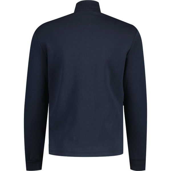 lyle and scott mens retro funnel neck tonal logo badge zip hybrid jacket dark navy