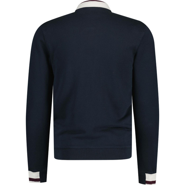 lyle and scott mens half tipped zip jersey bomber jacket dark navy