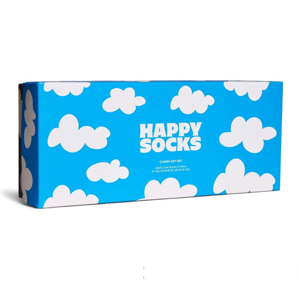 Happy Socks Cloudy 4 Pack Socks Gift Set in blue and navy P002657-6000 