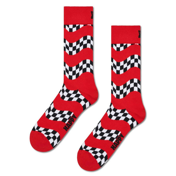 Happy Socks Race Socks in Red P002646-4300