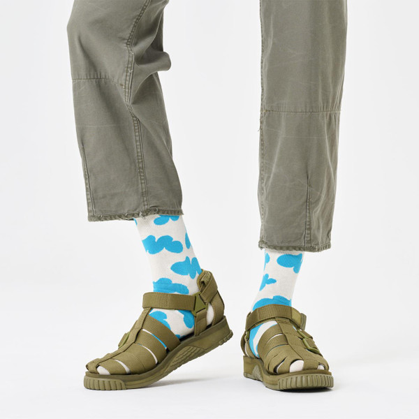 Happy Socks Cloudy Socks in Off White P002588-1000
