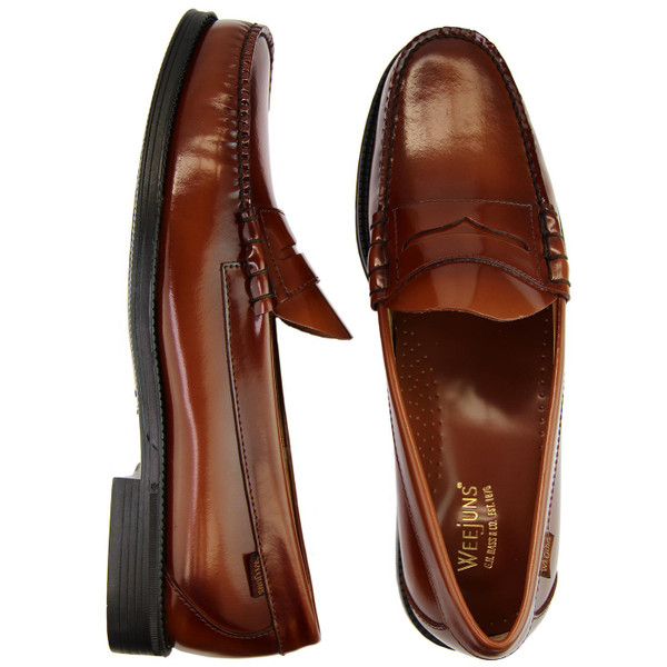 bass shoes larson moc penny midbrown