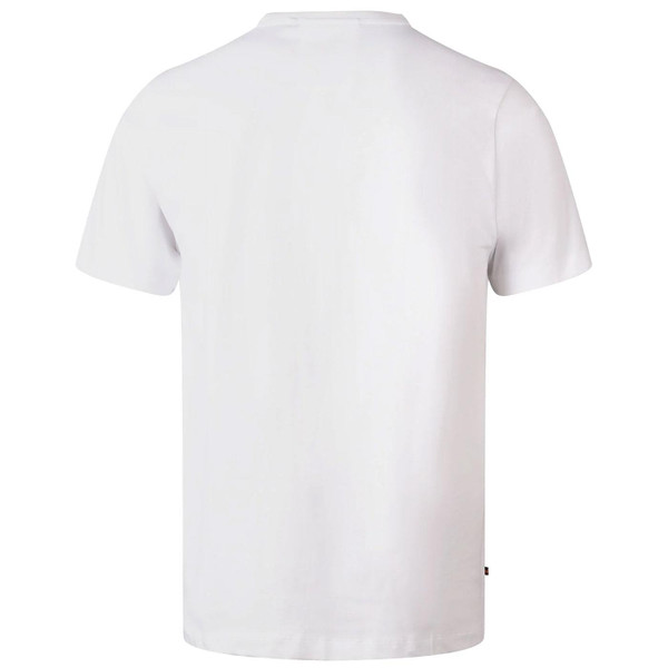 Luke Edale Racing Stripe Men's Mod T-shirt in White and Denim Blue