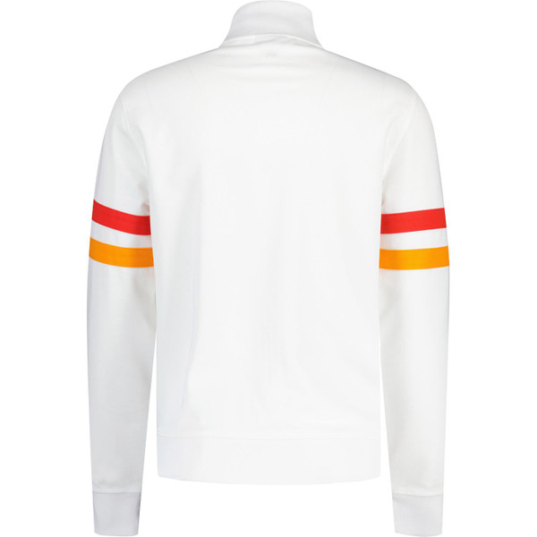 ellesse mens palminteri retro 80s sleeve stripe zip track top white