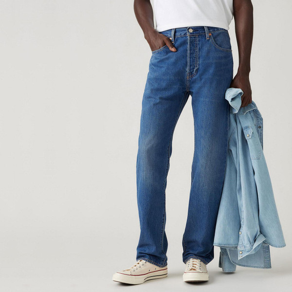 Levi's 501 Original Men's Lightweight Denim Jeans in Window Pane 005013644