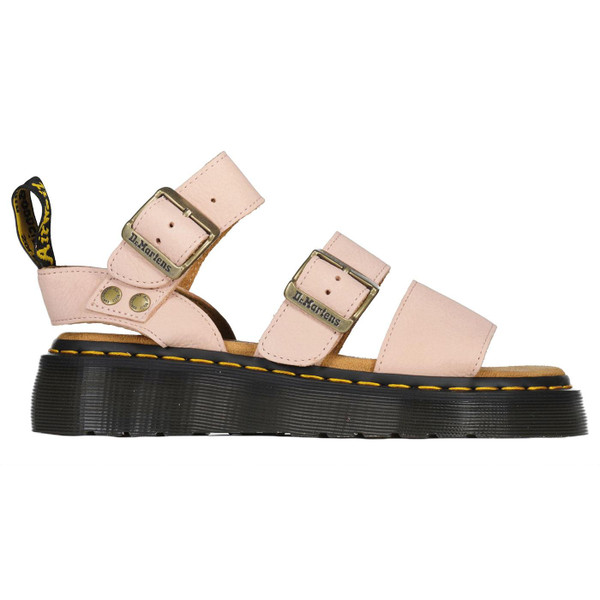 Dr Martens Women's Retro Gryphon Quad Nubuck Platform Sandals in Powder Pink 41127650