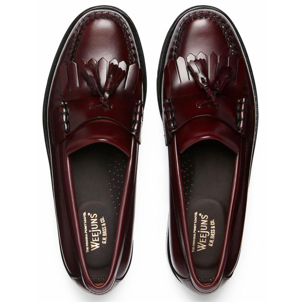 Bass Weejuns Layton II Weejun Heritage Mod Moc Kiltie Loafers in Wine BA11025H 0NN