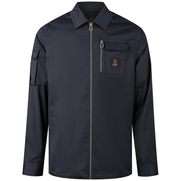 Luke Vietnam Zip Through Technical Jacket in Dark Navy M730750