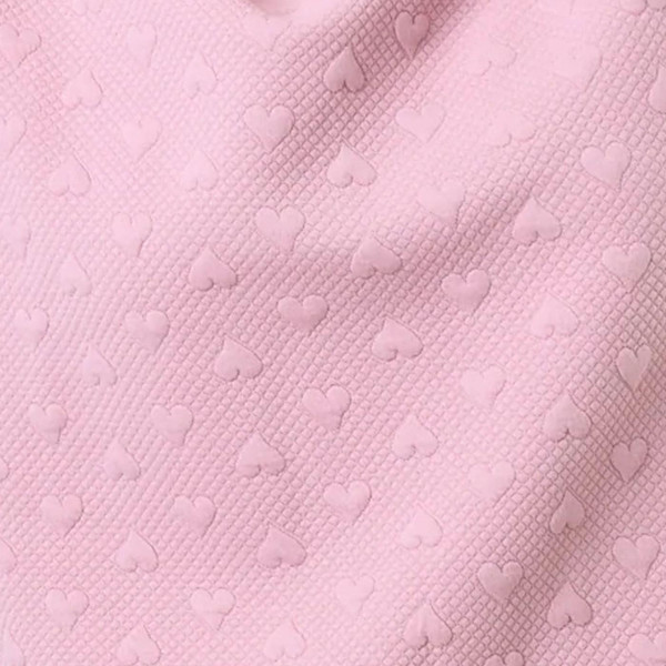 Louche Jan Heartfelt Quilted Sweatshirt in Pale Pink