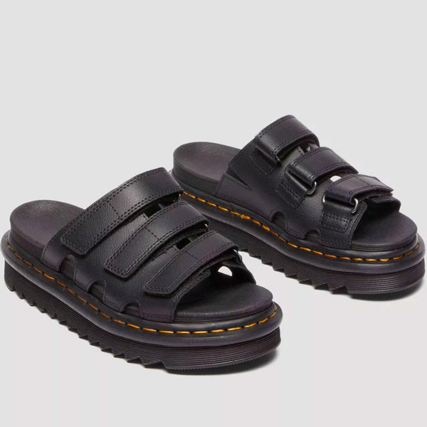Dr Martens Women's Raine Slide Athena Leather Sandals in Black