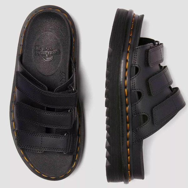 Dr Martens Women's Raine Slide Athena Leather Sandals in Black