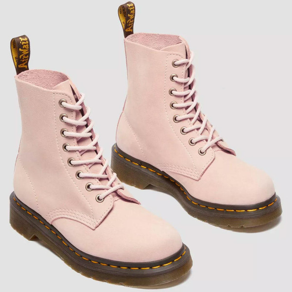 Dr Martens Womens 1460 Pascal nubuck leather boots in Powder Pink