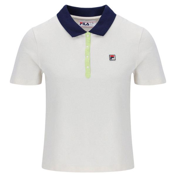 Fila Vintage Women's Juno Polo in Gardenia White SS25WC004 130