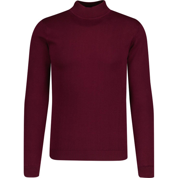 Madcap England Mens Mod 60s Turtleneck Jumper Zinfandel