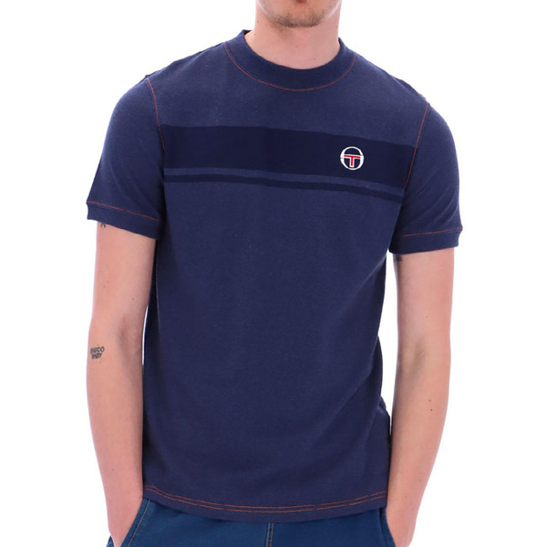 Sergio Tacchini Denim Masters T-Shirt in Mid Denim Blue STM12156 255