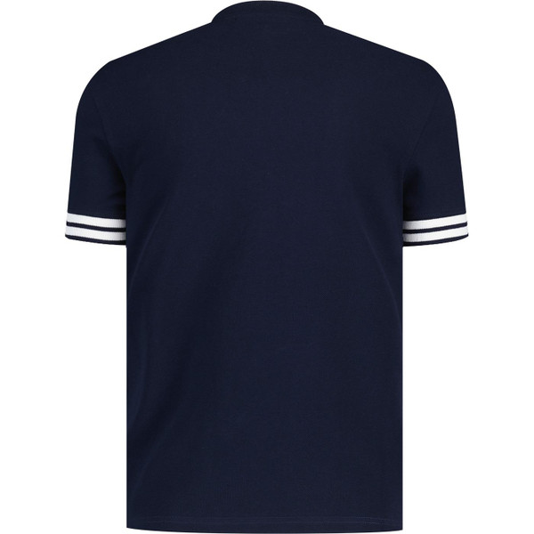 sergio tacchini mens iceberg contrast stripe cuff tshirt maritime blue
