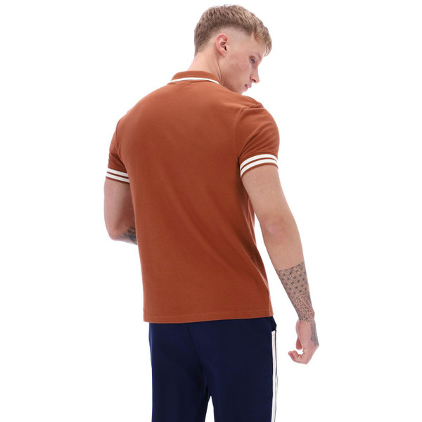 Sergio Tacchini New Iceberg Men's Zip Neck Polo Shirt in Mocha STM12136 839