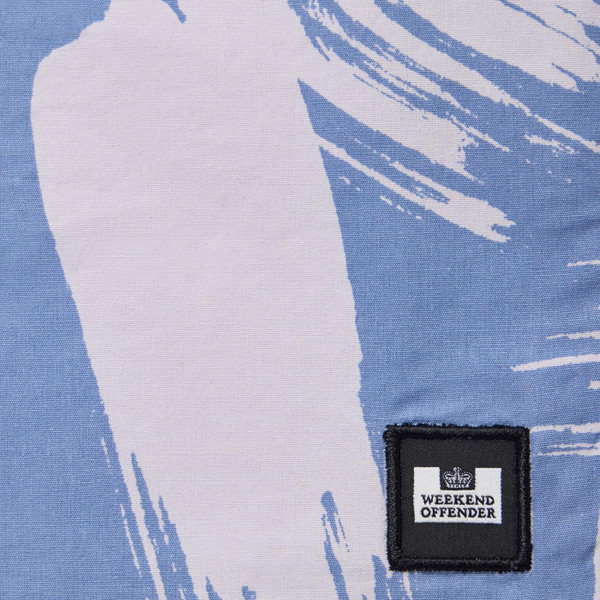 Weekend Offender Toshima Men's Retro Short Sleeve Camo Shirt in Cornflower