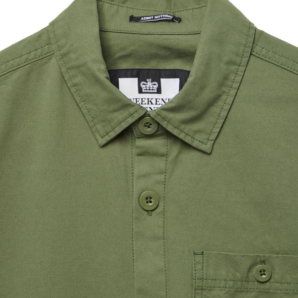 Weekend Offender Tavira Men's Military Shirt Jacket in Sapling Green