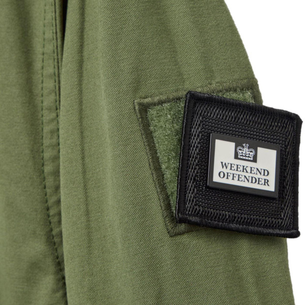 Weekend Offender Tavira Retro Military Shirt Jacket in Sapling Green