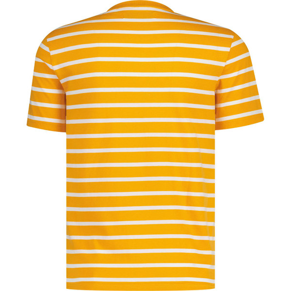 original penguin mens sticker pete breton stripe crew neck tshirt butterscotch yellow