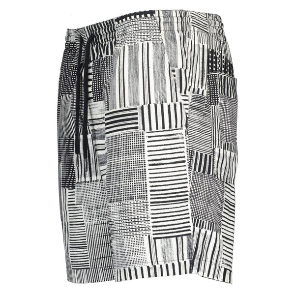 Farah Redwald Archive Print Retro Canvas Shorts in Black F4HSF006