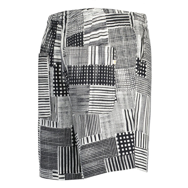 Farah Redwald Archive Print Retro 1980s Canvas Shorts in Black F4HSF006
