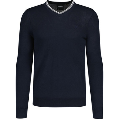 Lyle & Scott Mod Tipped V-Neck Cotton Jumper (DN)