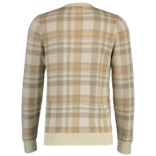 Lyle and Scott Retro 1970s Spring Tartan Crew Neck Jumper in Luna KN2220V X588